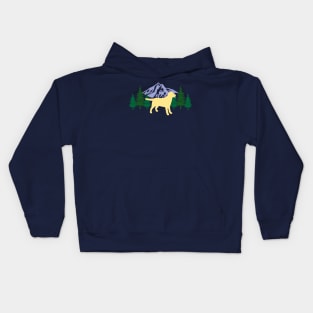 Yellow Labrador Evergreen Kids Hoodie